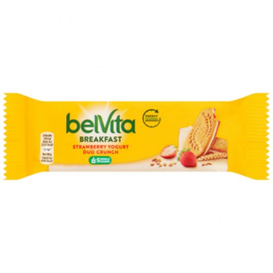 Belvita Breakfast Biscuits Strawberry Yoghurt Duo Crunch 18 x 50g