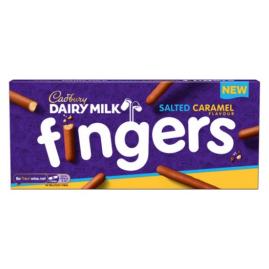 Cadbury Dairy Milk Salted Caramel Fingers 20 x 114g Cadbury Dairy Milk Salted Caramel Fingers 20 x 114g