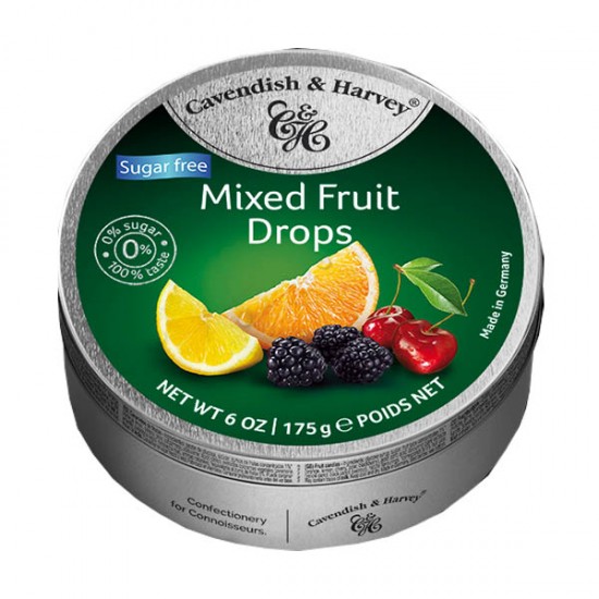 Cavendish & Harvey Sugarfree Mixed Fruit Drops 9 x 175g