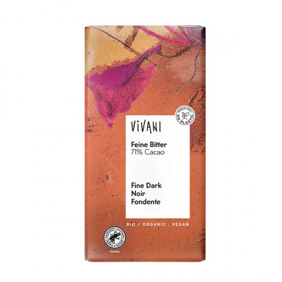 Vivani 71% Cacao Dark Chocolate Bar 10 x 100g