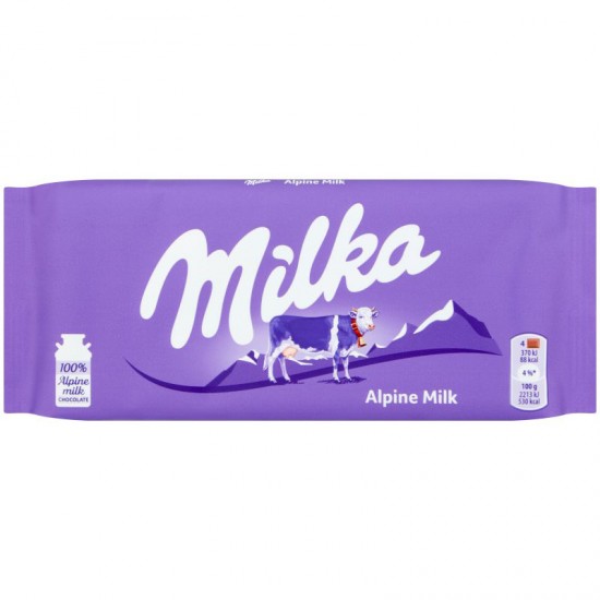 Milka Alpine Milk Bar 24 x 100g