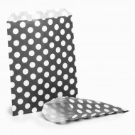 Black & White Polka Dot Candy Bag: 100 Pack
