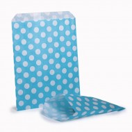 Blue & White Polka Dot Candy Bag 100 Pack