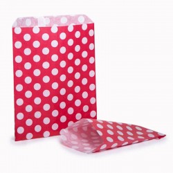 Red & White Polka Dot Candy Bag 100 Pack