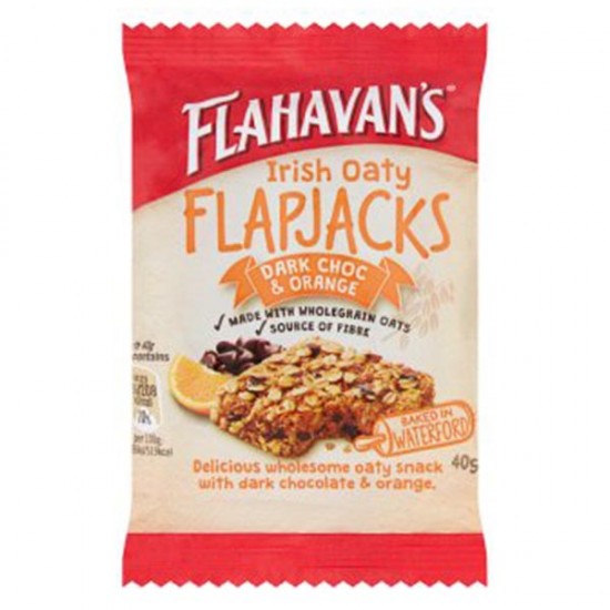 Flahavan's Dark Chocolate & Orange Flapjacks 24 x 40g