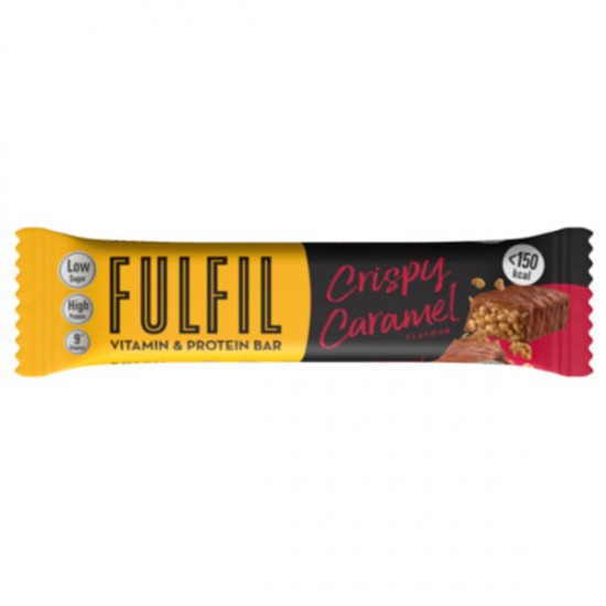 Fulfil Crispy Caramel Vitamin & Protein Bar 18 x 37g Fulfil Crispy Caramel Vitamin & Protein Bar 18 x 37g