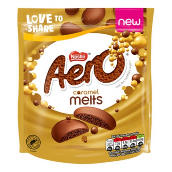 Aero Caramel Melts 8 x 86g Aero Caramel Melts 8 x 86g