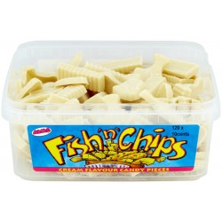 Chocolate Fish And Chips: 120-Piece Tub