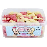 Chocolate Pink And White Mice 120 Pieces