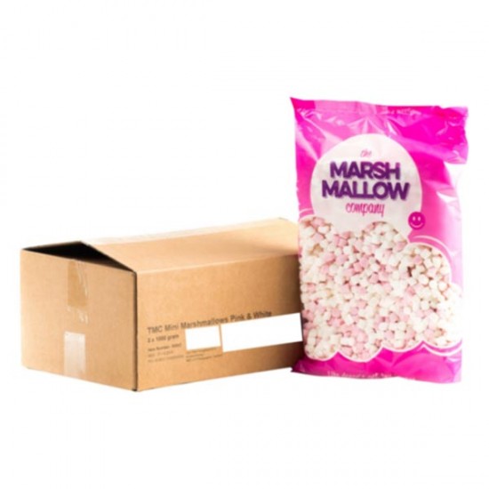 Mini Pink & White Marshmallows 1kg