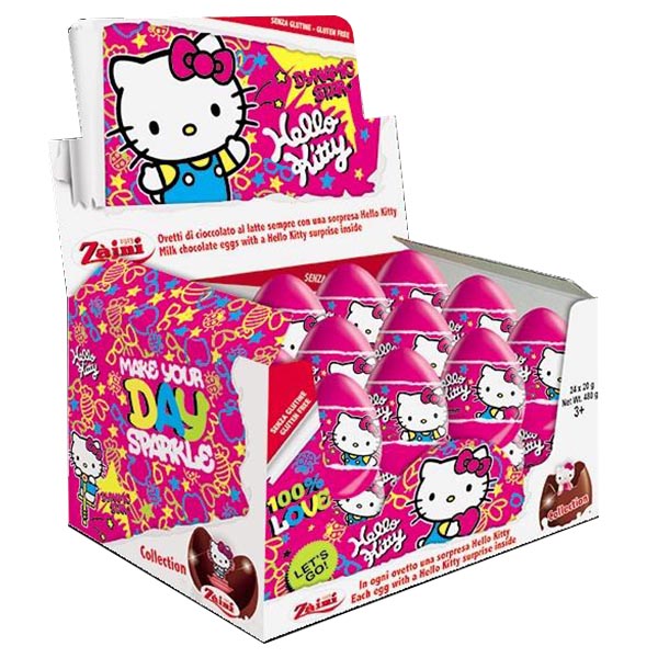 Zaini Hello Kitty Surprise Egg 24 x 20g Planet Candy Online