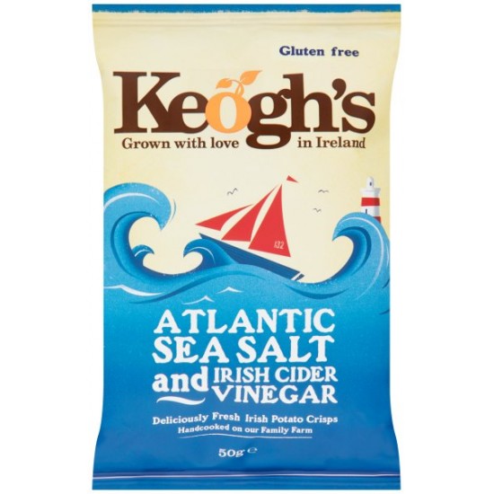 Keoghs Sea Salt & Vinegar Crisps 24 x 50g