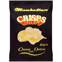 Manhattan Cheese & Onion Crisps 48 x 35g