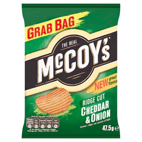 McCoy's Cheddar & Onion Crisps 36 x 45g