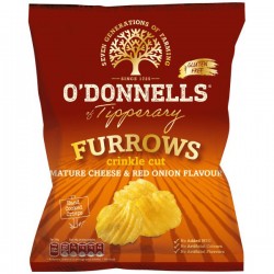 O'Donnells Furrows Cheese & Onion 12 x 125g