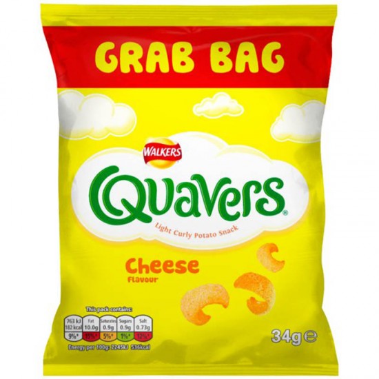 Walkers Quavers Cheese Snacks 30 x 34g