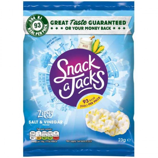 Snack A Jacks Salt & Vinegar 24 x 23g