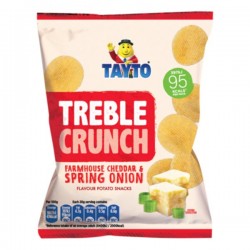 Tayto Treble Crunch Farmhouse Cheddar & Spring Onion 48 x 20g