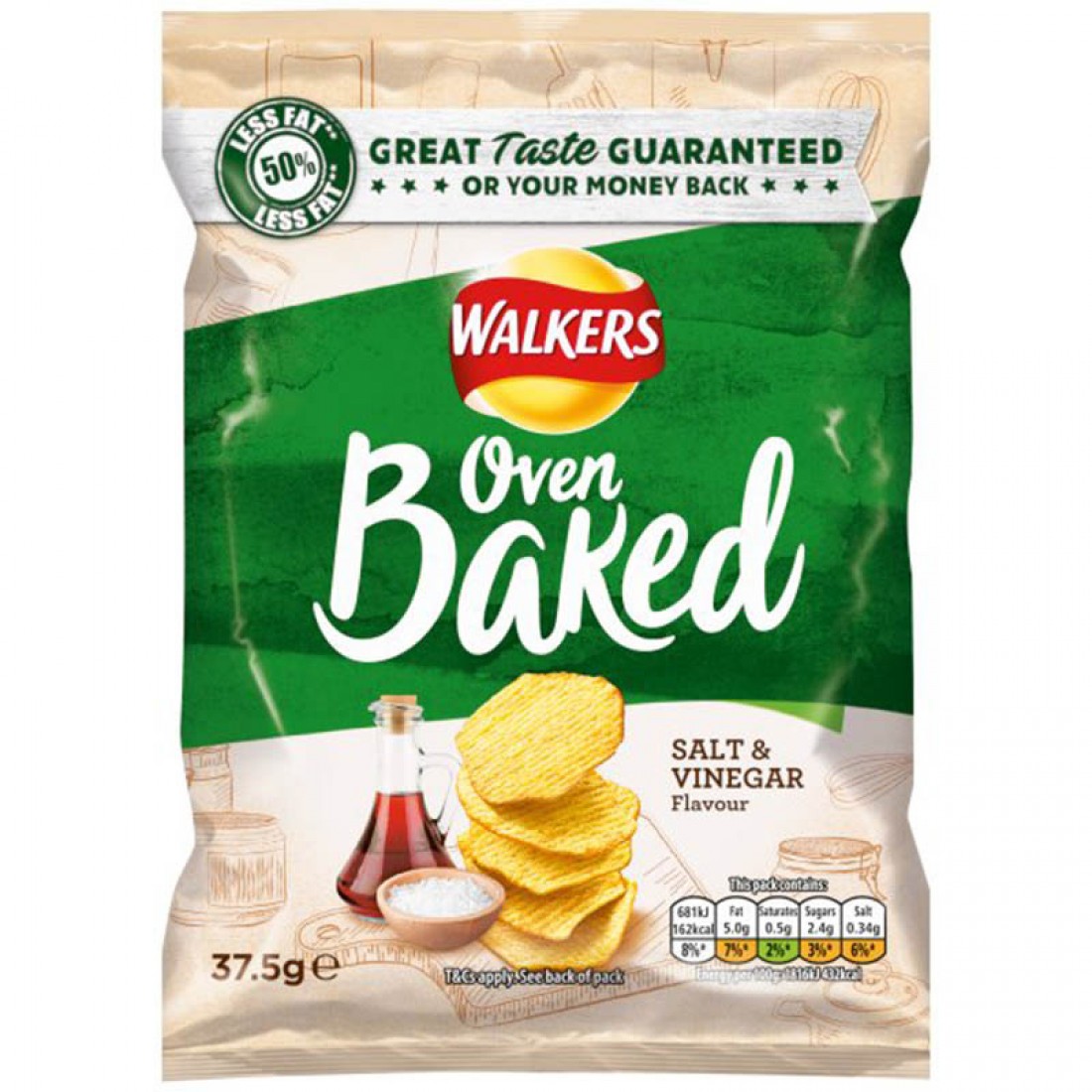 Walkers Baked Salt Vinegar Crisps 32 X 37 5g Planet Candy Ireland 