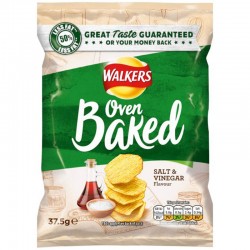 Walkers Baked Salt & Vinegar Crisps 32 x 37.5g
