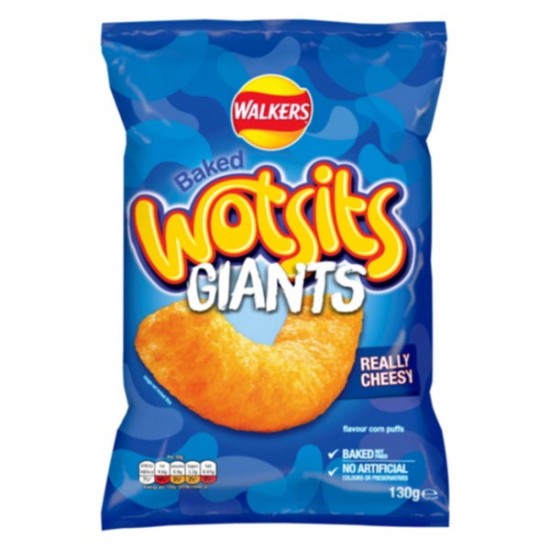 Walkers Baked Wotsits Giants Really Cheesy 9 x 130g