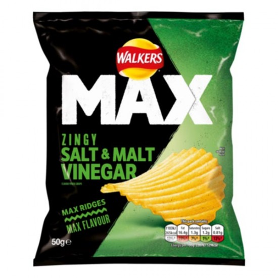 Walkers Max Salt & Vinegar 24 x 50g