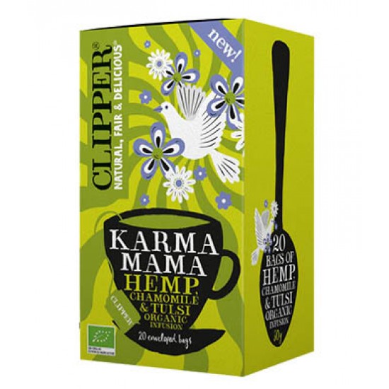 Clipper Organic Karma Mama Hemp Tea 20 Bags x 4