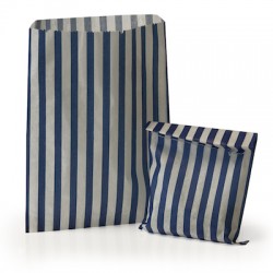 Blue Stripe Candy Bag: 100 Pack