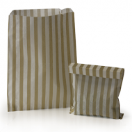 Gold Stripe Candy Bag: 100 Pack