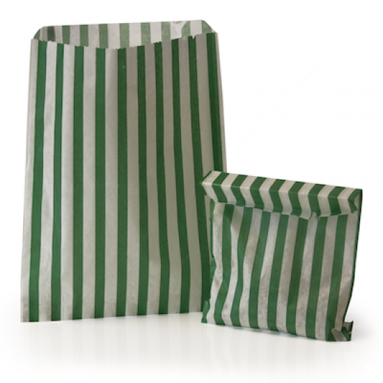 Green Stripe Candy Bag 100 Pack