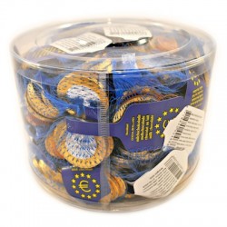 Chocolate Euro Coins: 50-Piece Tub