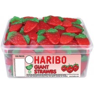 Haribo Giant Strawbs: 75-Piece Tub