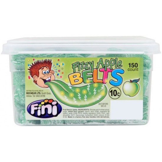 Fini Fizzy Apple Belts: 150-Piece Tub