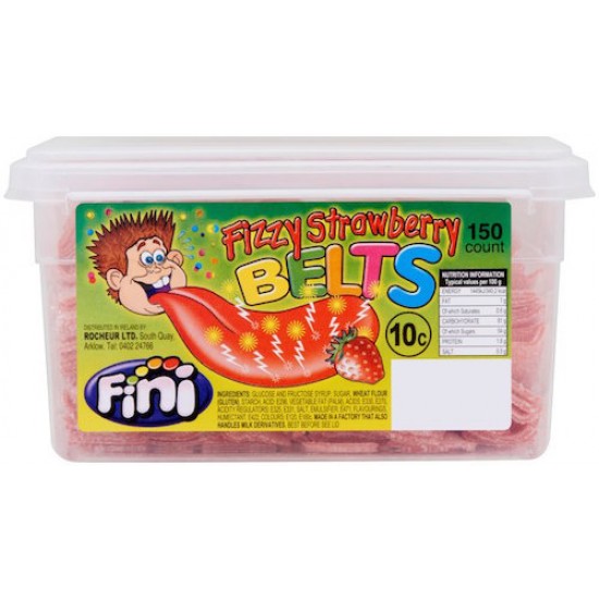 Fini Fizzy Strawberry Stix: 120-Piece Tub